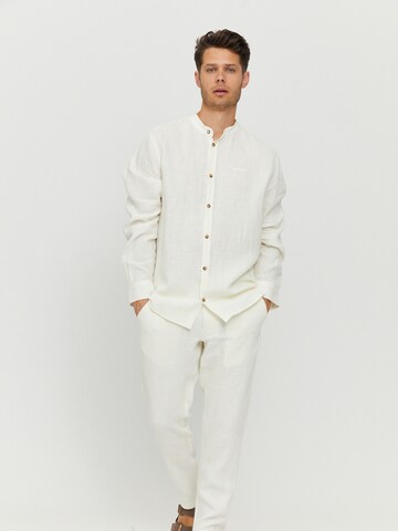 mazine Regular fit Button Up Shirt ' Altona Linen Shirt ' in White