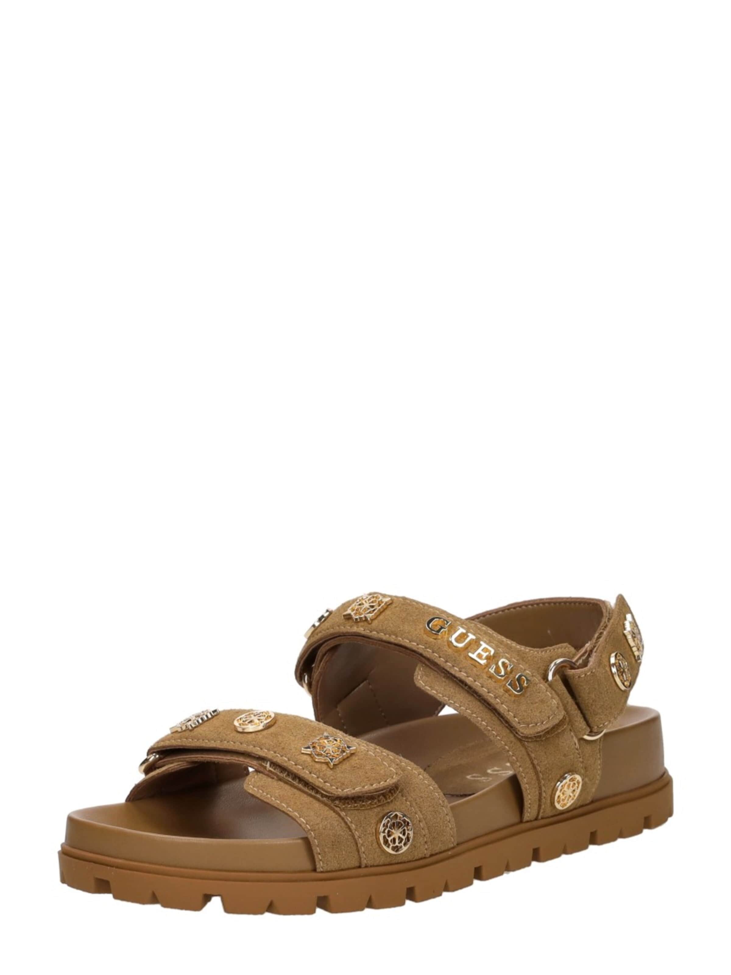 GUESS Sandale 'Florizi'‌‌‌‌‌‌ in Braun