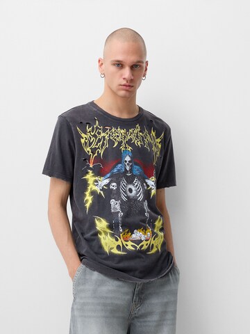 Bershka T-Shirt in Grau: Vorderseite