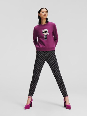 Karl Lagerfeld Sweatshirt 'Ikonik' i lilla