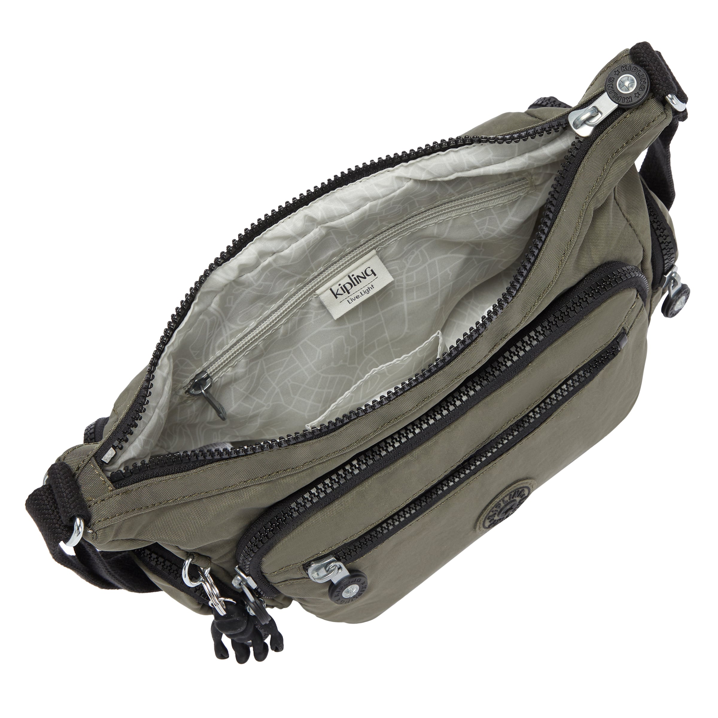 KIPLING - Mala de ombro 'Gabbie' em verde