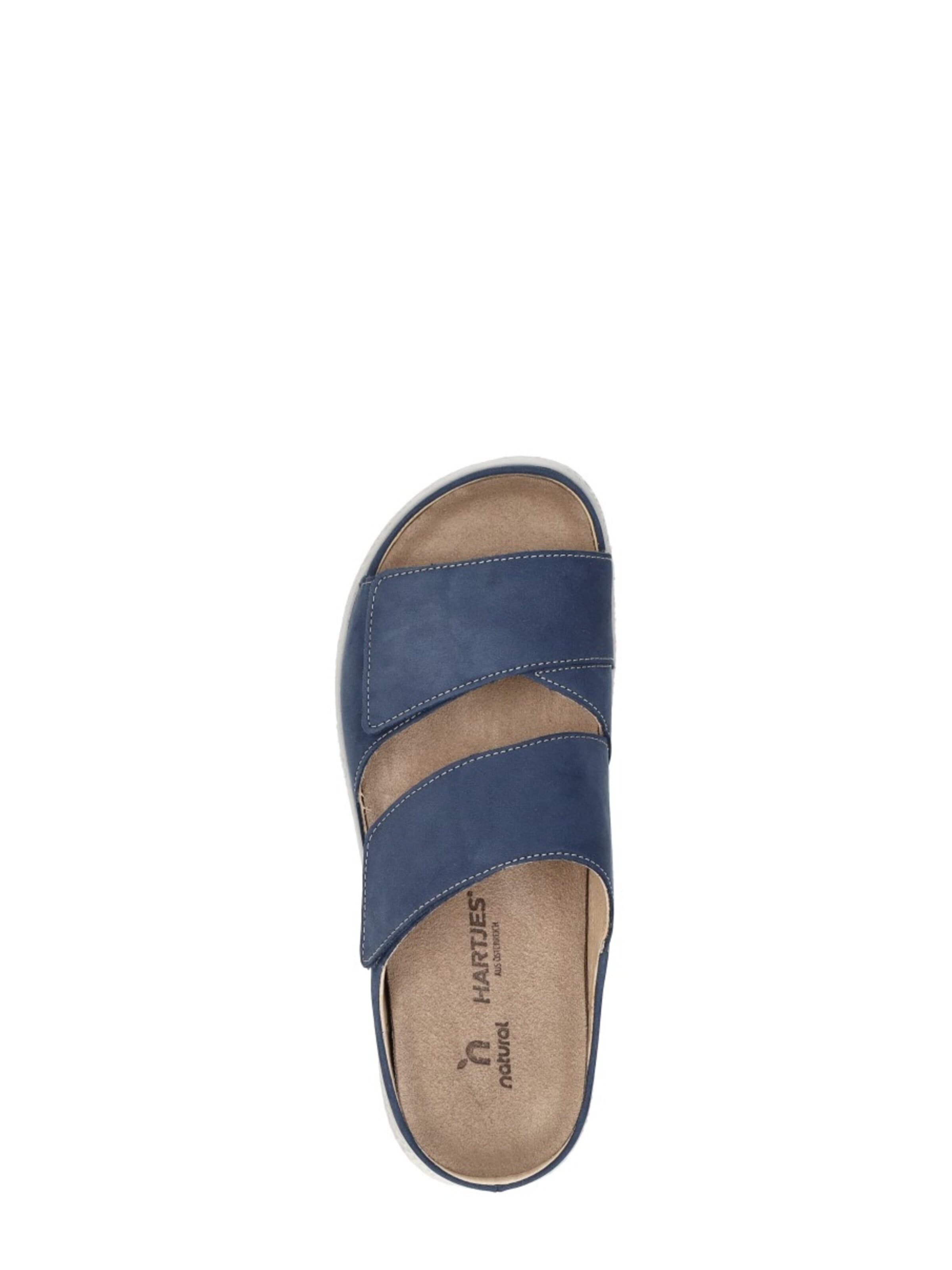 Pantoufle 'Groove Natural' Hartjes en bleu
