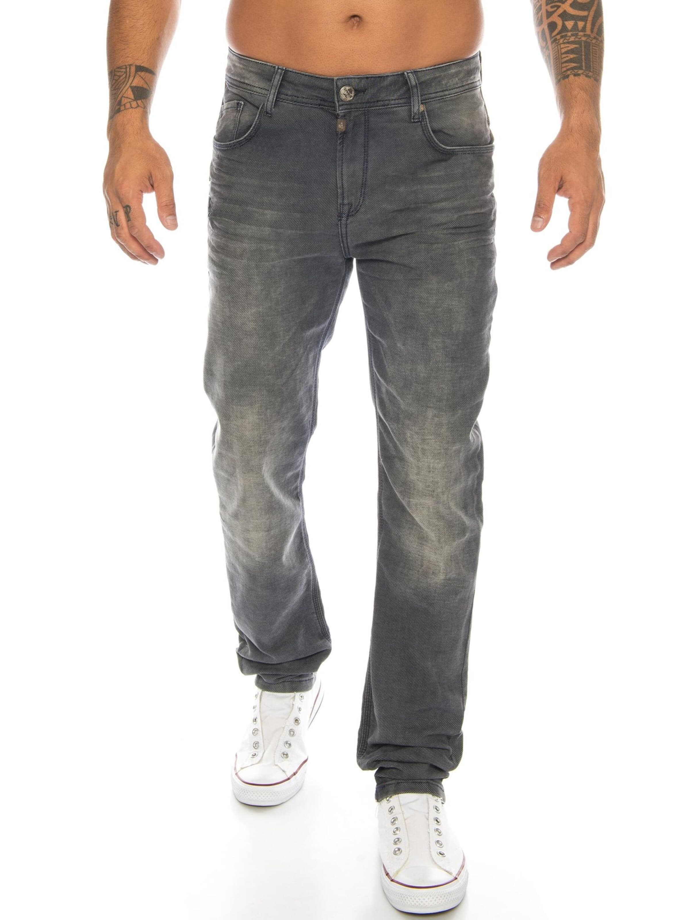 CIPO & BAXX Slimfit Jeans 'BJ374'‌‌‌‌ in Grau: Vorderseite