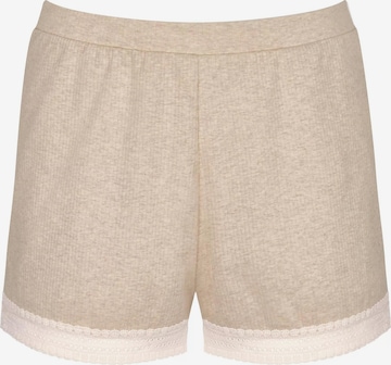 Pantaloncini da pigiama 'GO Ribbed' di SLOGGI in beige: frontale