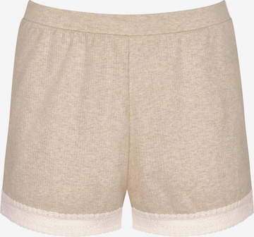 SLOGGI Pyjamashorts 'GO Ribbed' in Beige: predná strana