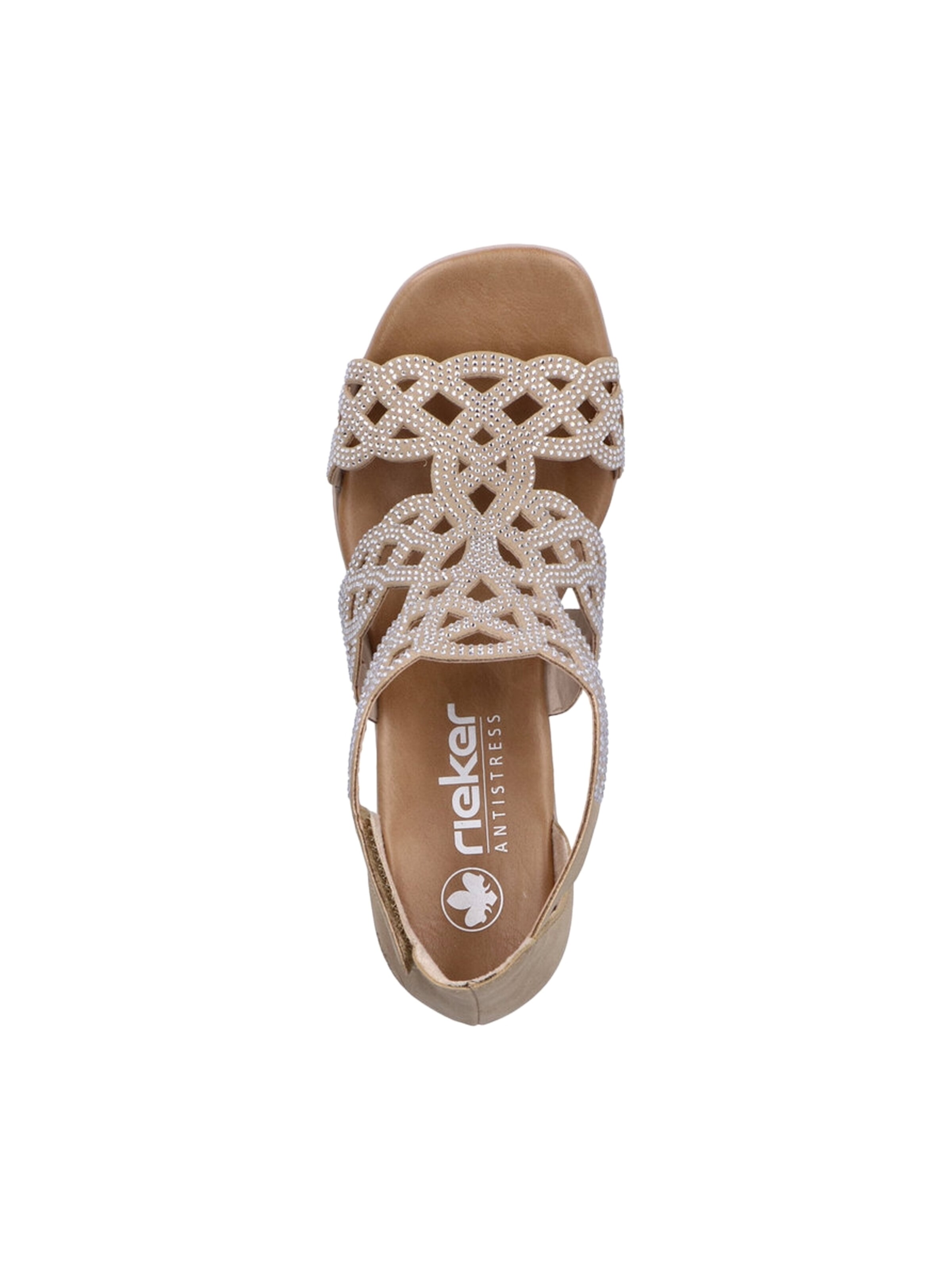 Sandalo 'Morelia Fersen-Sandalen mit Klettverschluss' di Rieker in beige