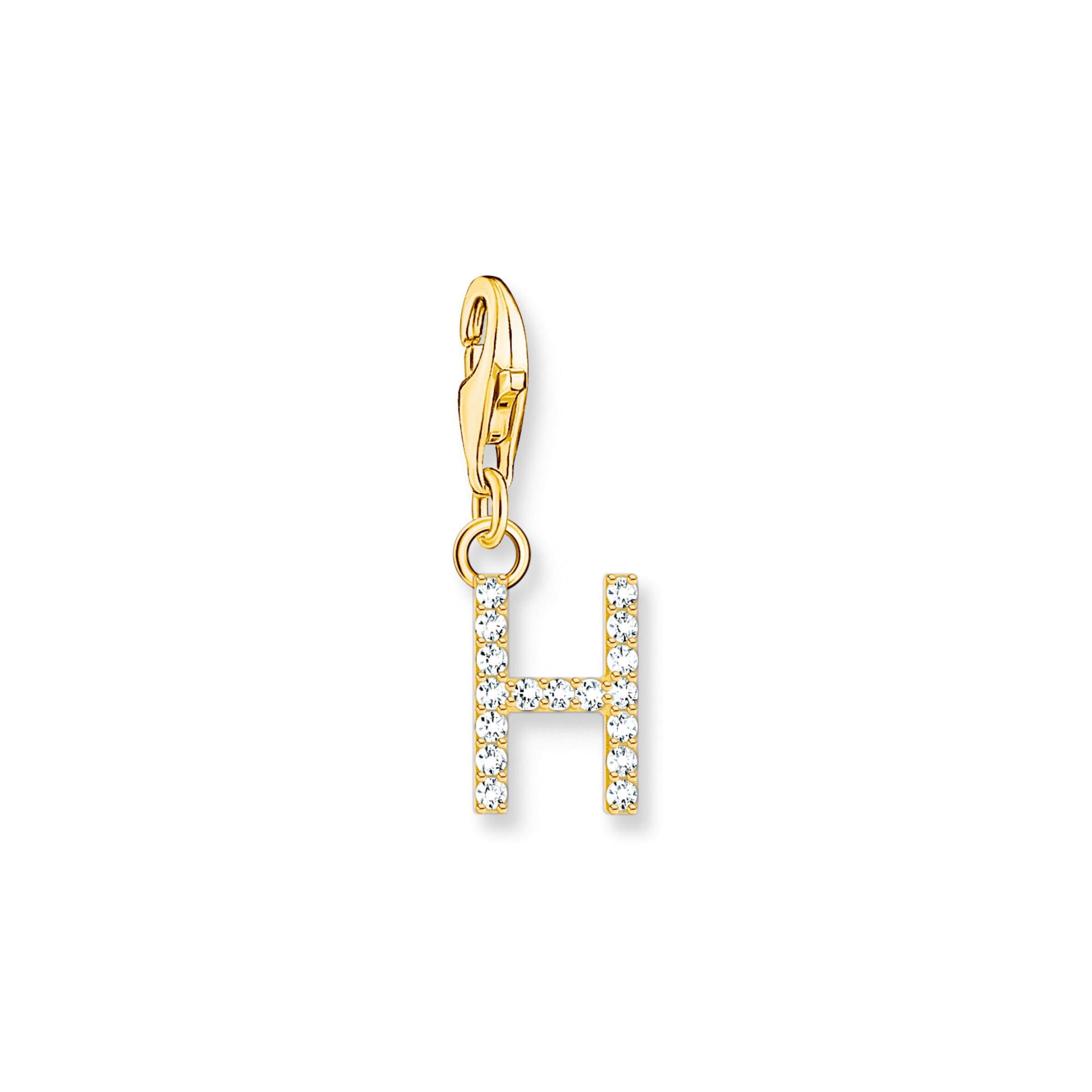 Thomas Sabo Pendant 'Buchstabe H' in Gold: front
