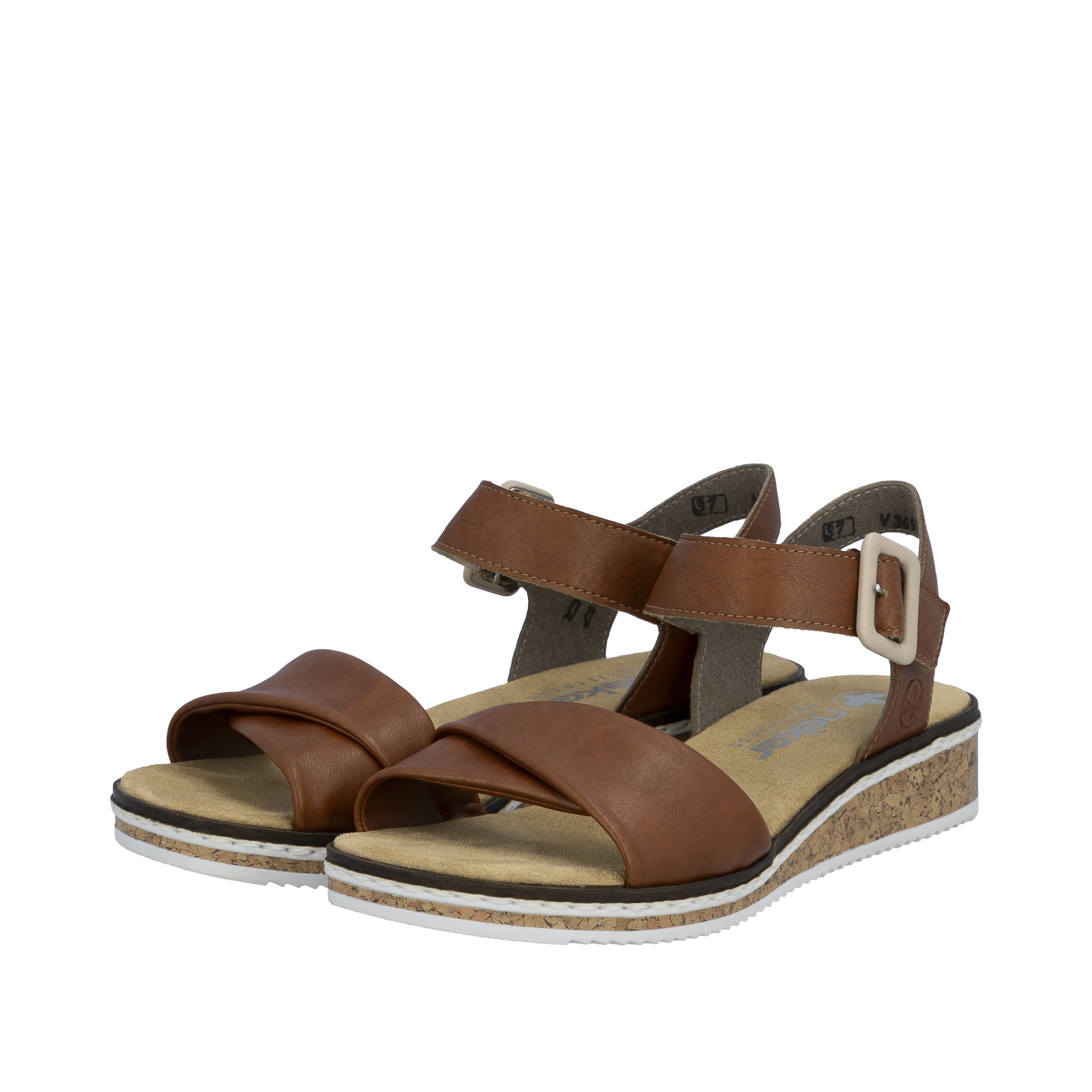 Rieker Strap Sandals in Brown