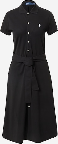 Polo Ralph Lauren Shirt Dress in Black: front