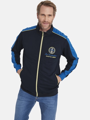 Jan Vanderstorm Sweatjacke 'Piinus' in Blau: predná strana