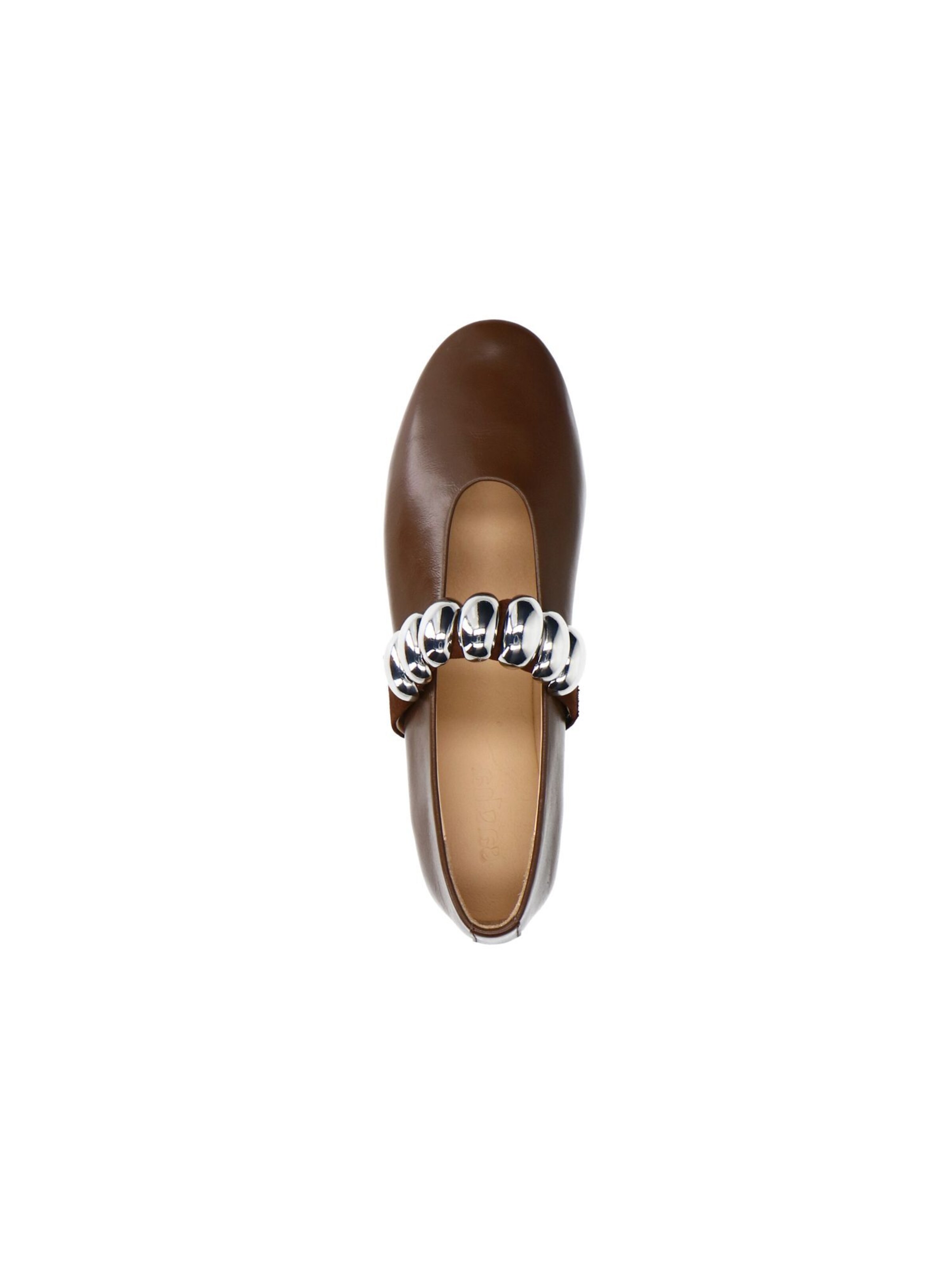 SACHA Ballet Flats with Strap 'Classy' in Brown