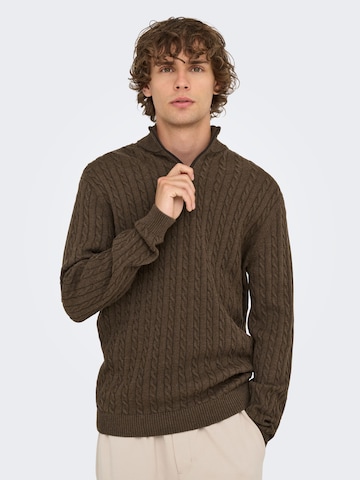 Only & Sons Pullover 'ONSLoui' i brun: forside