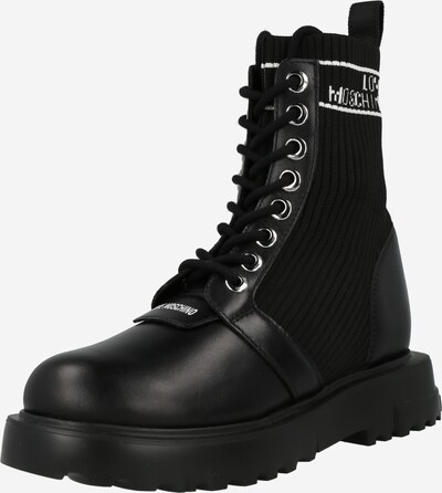 Love Moschino Botim com fivela em preto / branco, Vista do produto