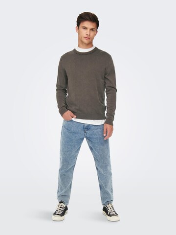 Only & Sons Pullover 'CLARK' in Braun