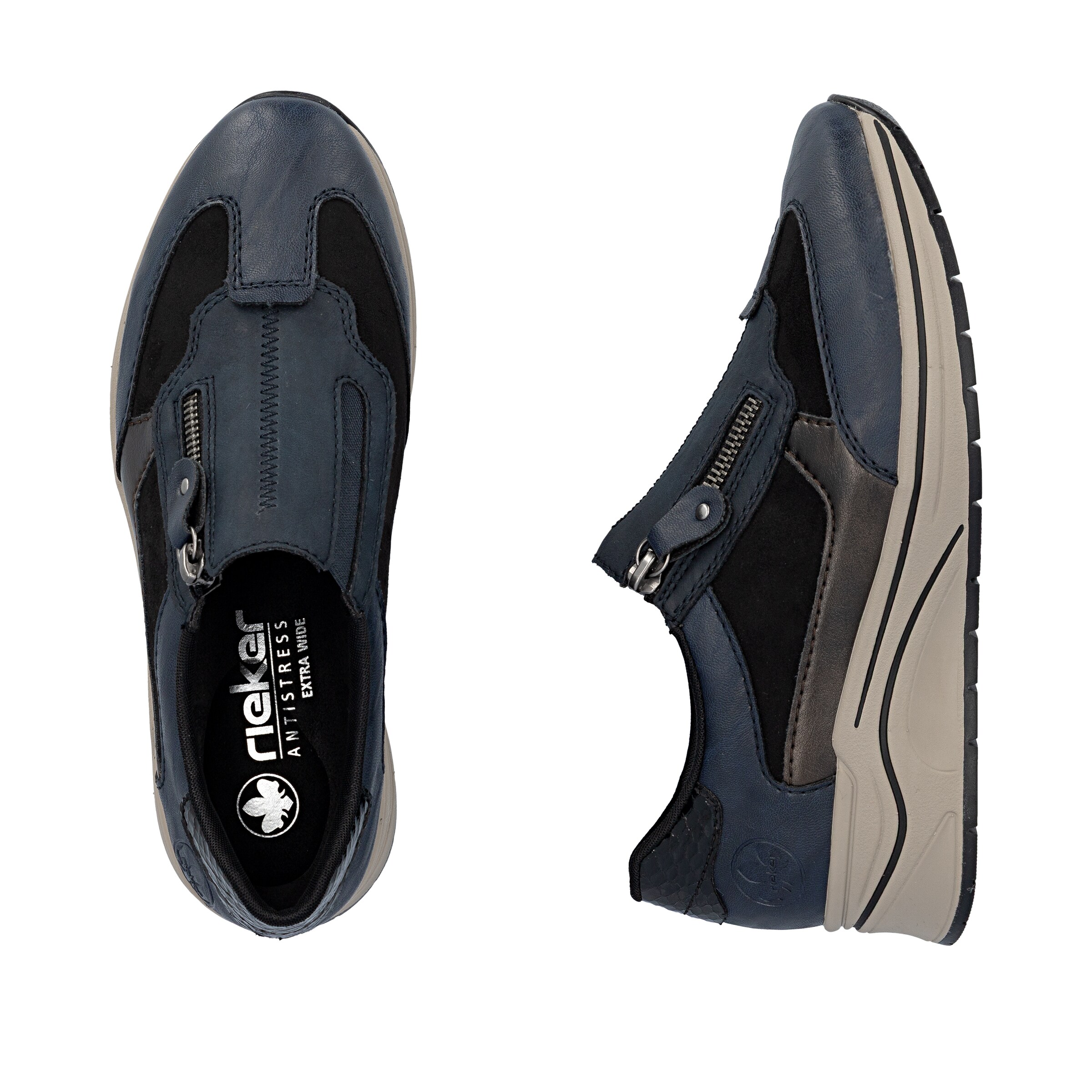 Rieker Slip-Ons 'N9552' in Blue