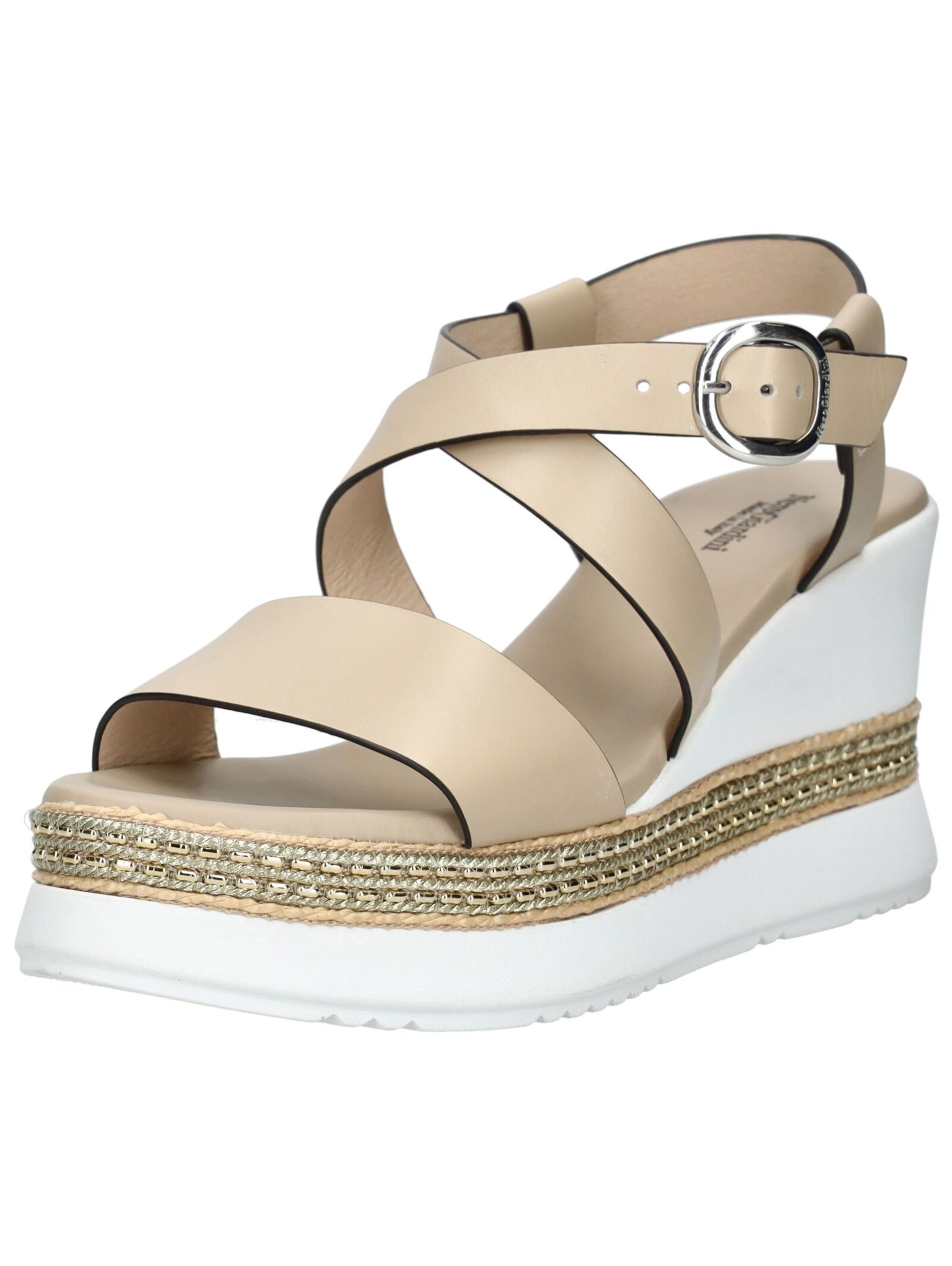 Sandalo con cinturino di Nero Giardini in beige: frontale