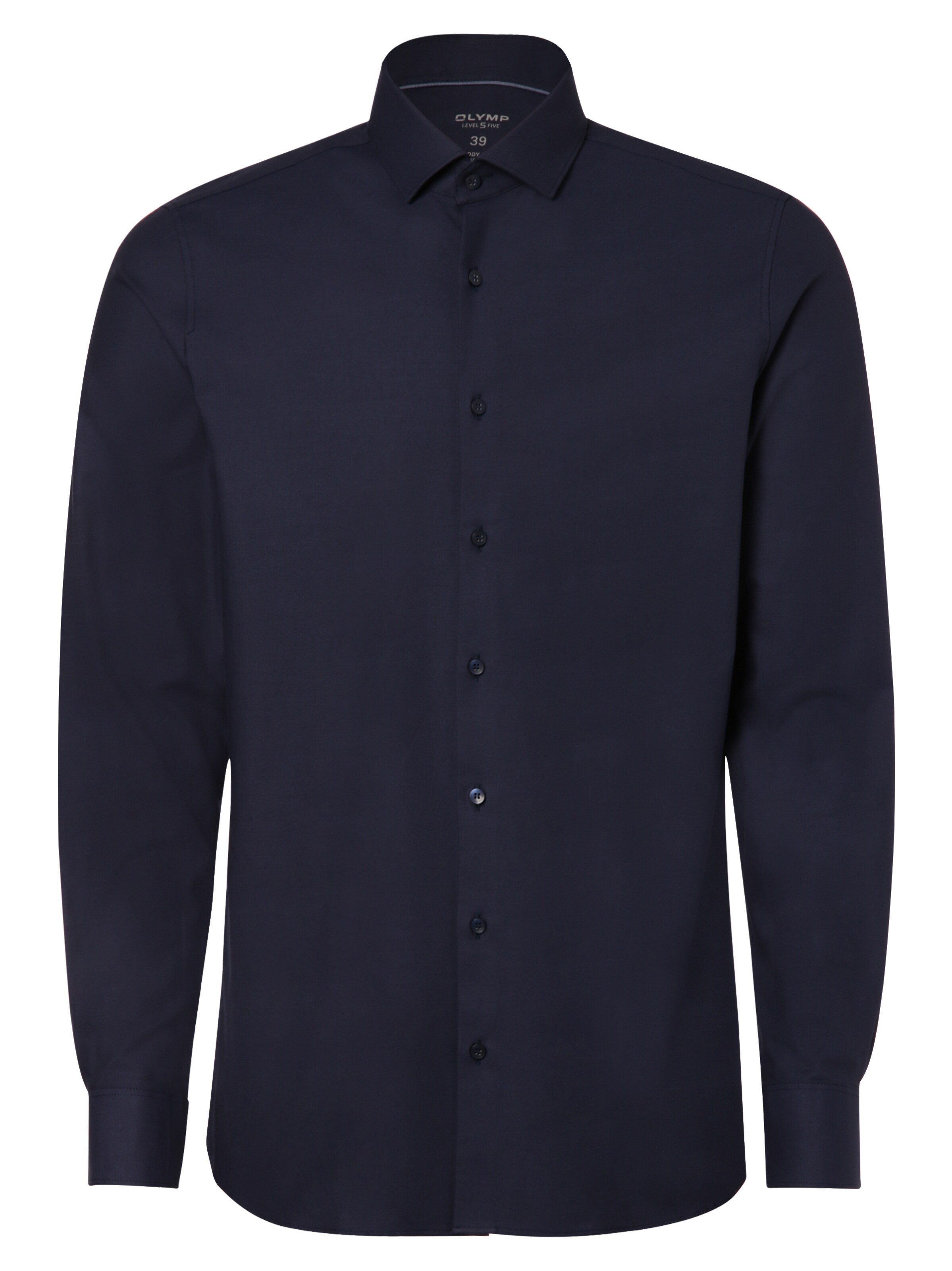 OLYMP Slim Fit Hemd 'Level Five' in Schwarz: Vorderseite