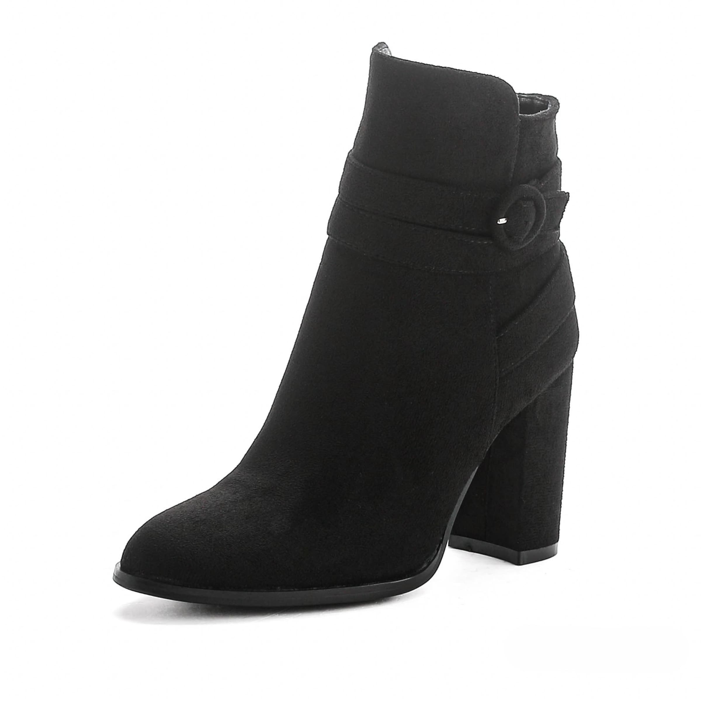 Ankle boots di Elara in nero: frontale