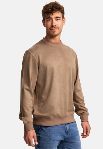 INDICODE JEANS Sweatshirt 'Coleman' in Brown