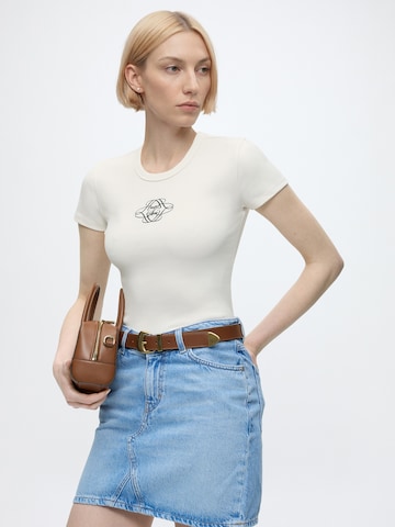 HUGO T-Shirt 'Delanor_4' in Weiß