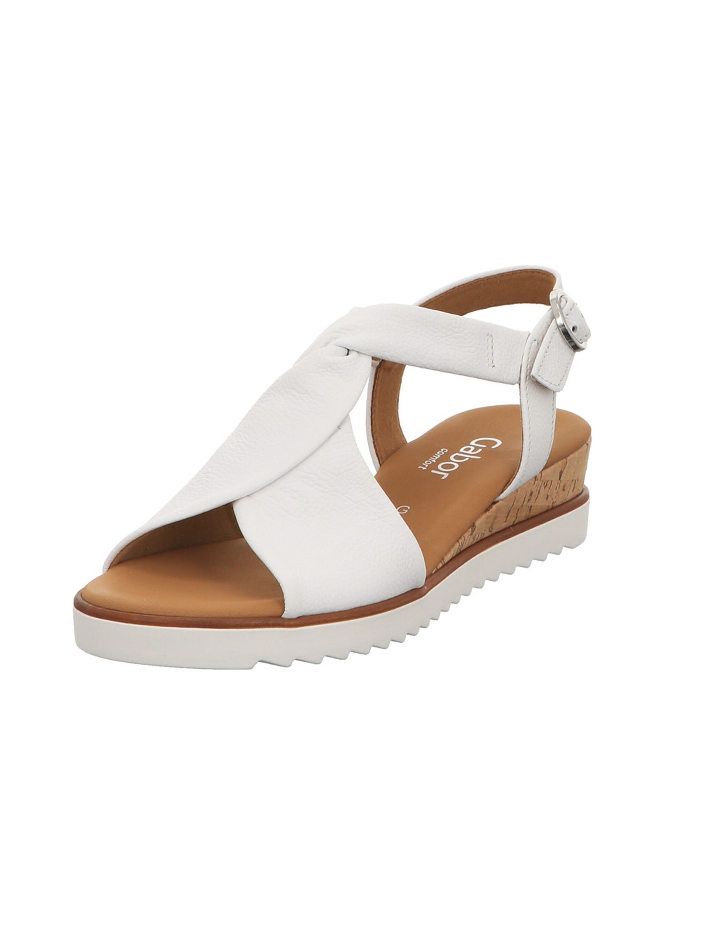 GABOR Sandalen met riem in Wit: voorkant