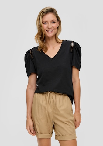 s.Oliver Shirt in Zwart: voorkant