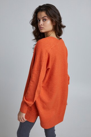 ICHI Knit Cardigan 'IHALPA' in Orange