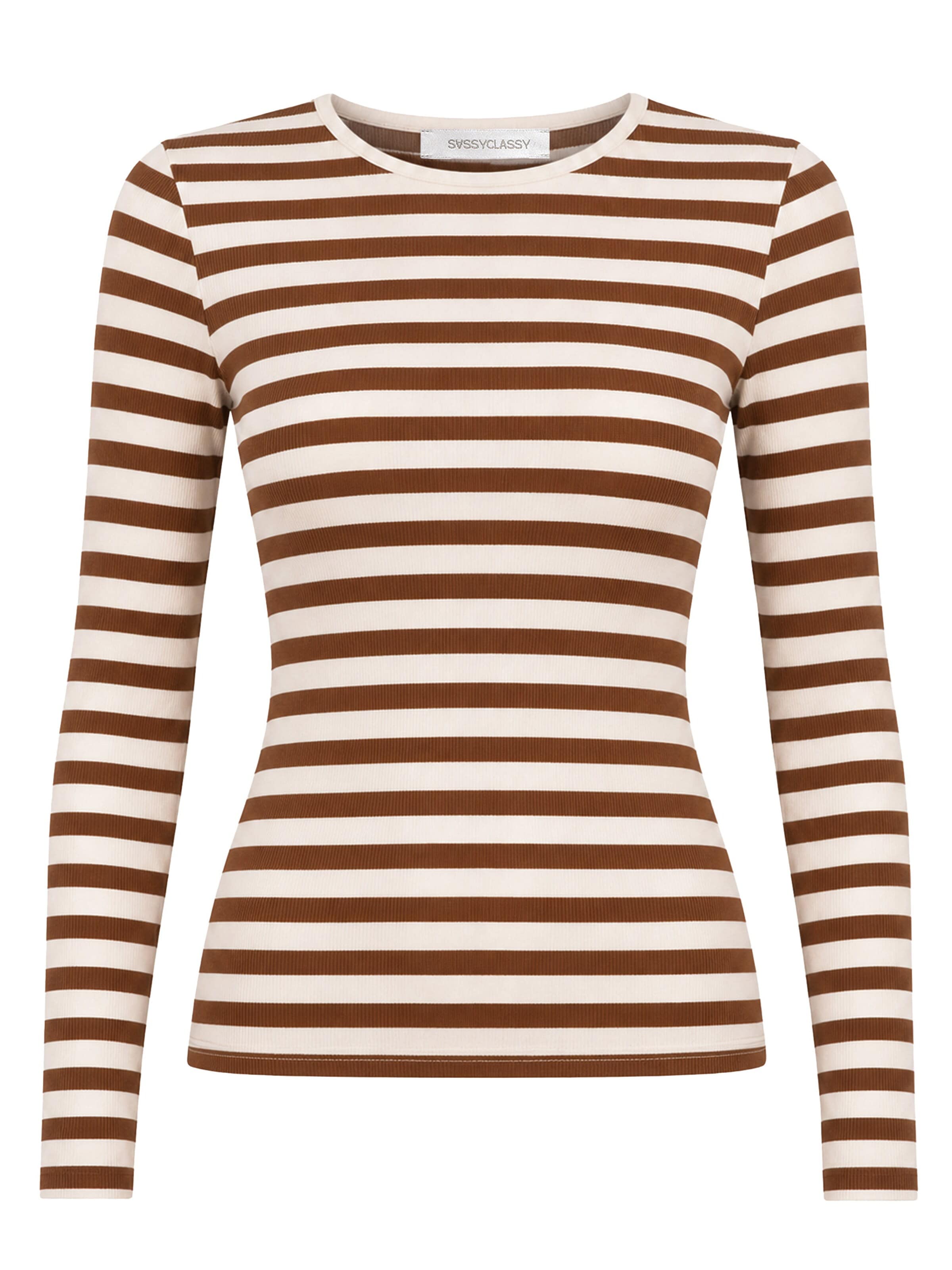 SASSYCLASSY Shirt in Brown: front