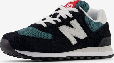 new balance Låg sneaker '574' i grön / blodröd / svart / vit, Produktvy