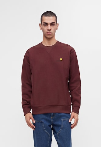 Carhartt WIP Sweatshirt 'American Script' in Rot: Vorderseite