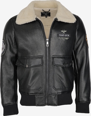 TOP GUN Between-Season Jacket ' TG20213035 ' in Black: front