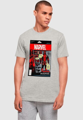 ABSOLUTE CULT Shirt 'Deadpool - Action Figure' in Grijs: voorkant