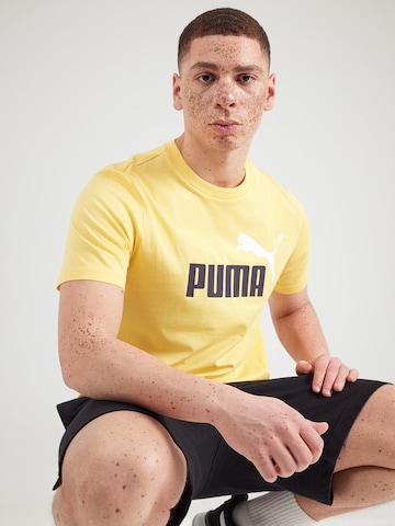 PUMA Performance shirt 'ESS No. 1' in Yellow: front
