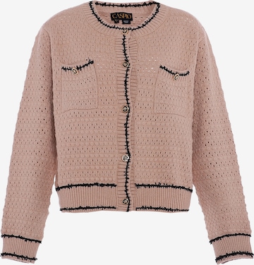 caspio Knit Cardigan in Beige: front