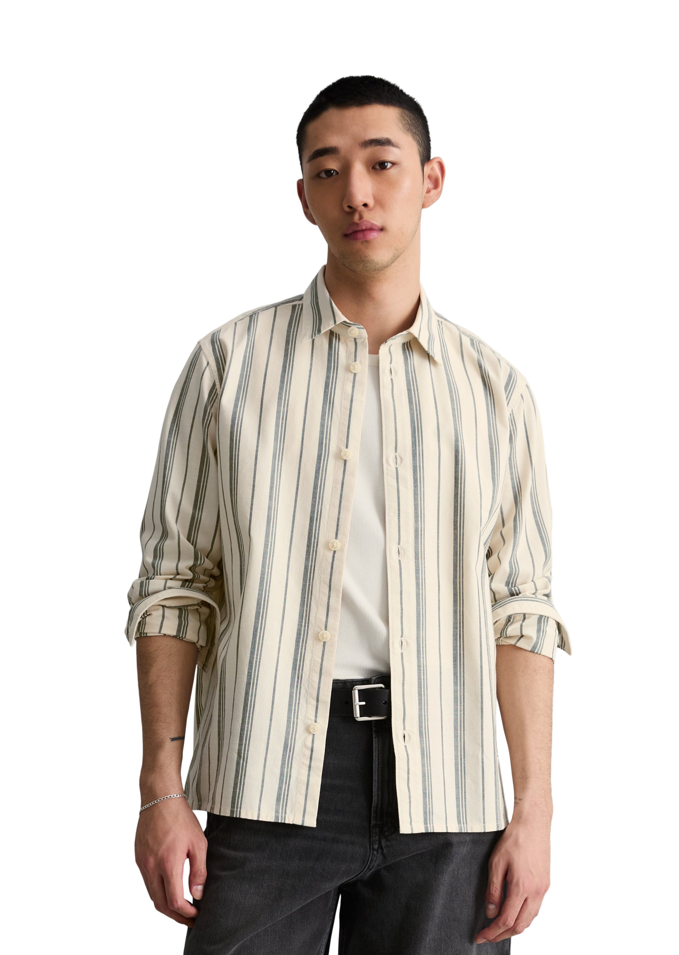 Marc O'Polo DENIM Regular fit Button Up Shirt in Beige: front