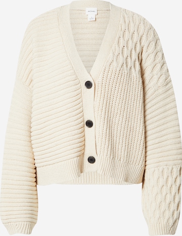 Monki Knit Cardigan in White: front