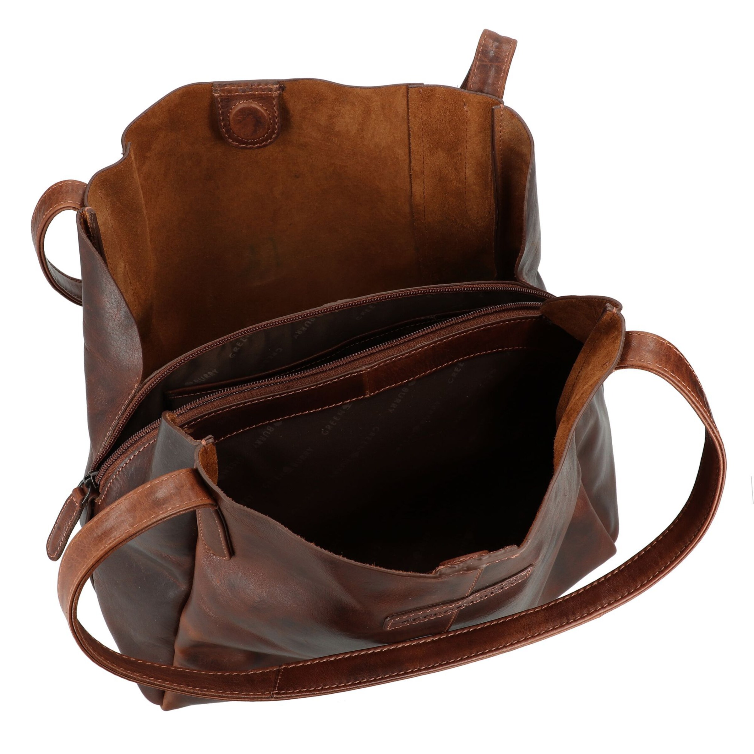 GREENBURRY Schoudertas 'Rugged' in Bruin