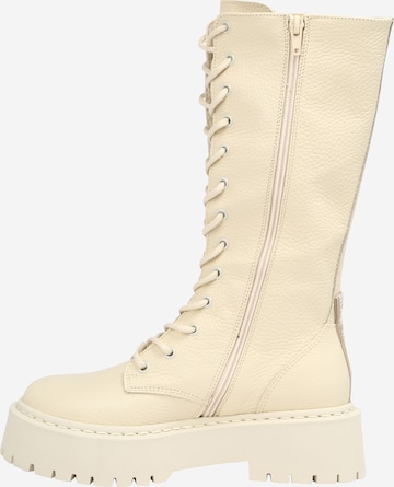 STEVE MADDEN Lace-Up Boots 'Vroom' in White