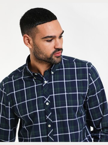 Threadbare Slim fit Button Up Shirt 'Luca' in Blue