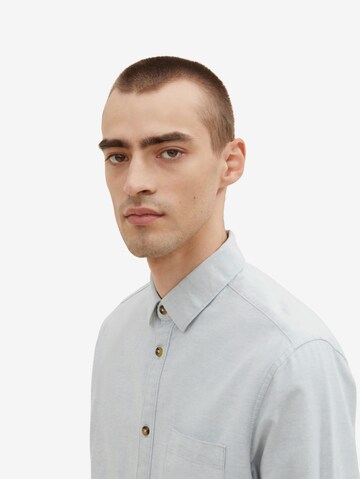 TOM TAILOR Regular fit Button Up Shirt in Blue