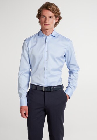 ETERNA Slim fit Overhemd in Blauw: voorkant