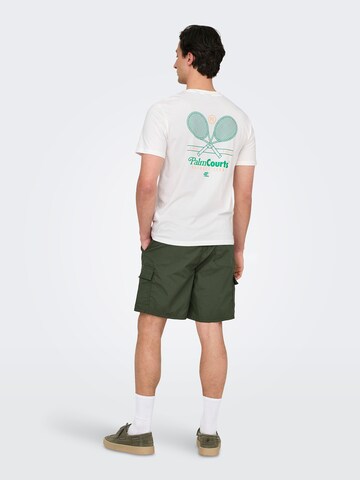 Maglietta 'ONSTEN' di Only & Sons in bianco: dietro