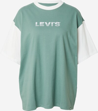 LEVI'S ® Тениска 'Graphic Short Stack Tee' в сребърно сиво / смарагдово зелено / бяло, Преглед на продукта