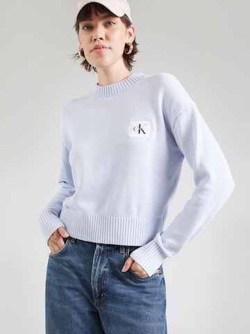 Regular Pull-over Calvin Klein Jeans en bleu : devant
