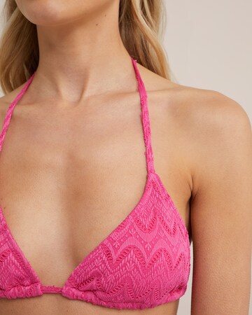 WE Fashion - Triángulo Top de bikini en rosa