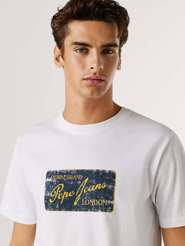 T-Shirt 'Suen' Pepe Jeans en blanc