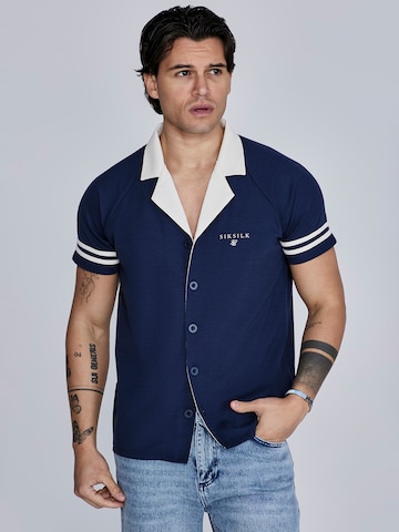 Maglietta di SikSilk in blu: frontale