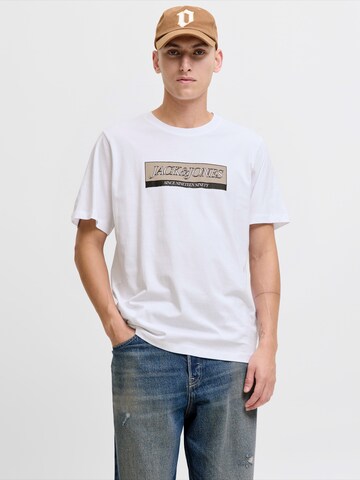 JACK & JONES T-Shirt 'JORINWOOD' in Weiß: Vorderseite