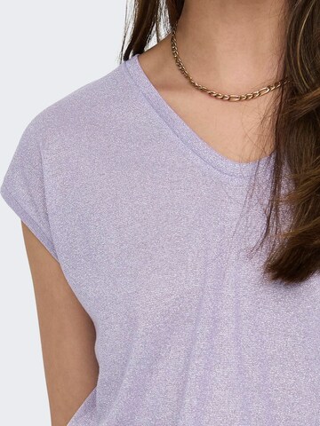 ONLY Majica 'Silvery' | vijolična barva