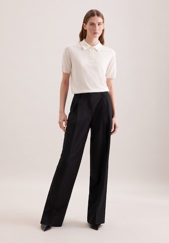 SEIDENSTICKER Regular Trousers with creases 'Basics' in Black